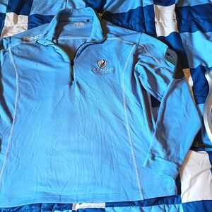 PING Light Blue Men's Half-Zip Performance Pullover